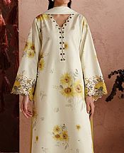 Iznik Cream Lawn Suit- Pakistani Lawn Dress