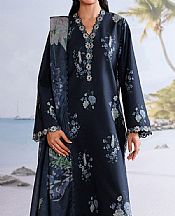Iznik Navy Blue Lawn Suit- Pakistani Lawn Dress