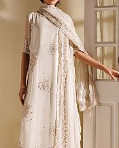 Iznik Pearl White Chiffon Suit- Pakistani Designer Chiffon Suit
