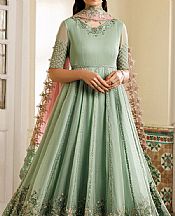 Iznik Green Chiffon Suit- Pakistani Chiffon Dress