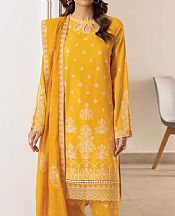 Iznik Golden Yellow Lawn Suit- Pakistani Designer Lawn Suits