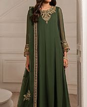 Iznik Green Chiffon Suit- Pakistani Chiffon Dress