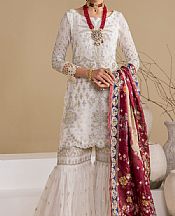 Iznik White Chiffon Suit- Pakistani Designer Chiffon Suit