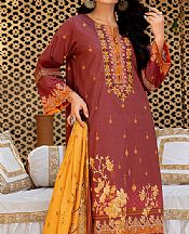 Jahanara Crimson Lawn Suit- Pakistani Lawn Dress