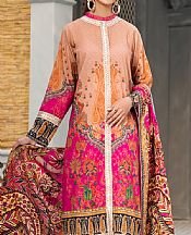 Jahanara Peach Karandi Suit- Pakistani Winter Dress