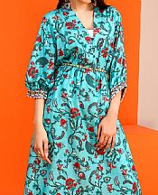Jahanara Cyan Linen Suit __2 Pcs__