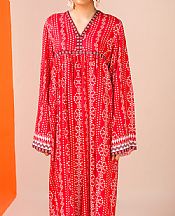 Jahanara Red Linen Suit __2 Pcs__