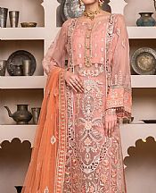 Janique Oriental Pink Organza Suit- Pakistani Designer Chiffon Suit