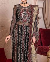 Janique Black Organza Suit- Pakistani Designer Chiffon Suit