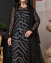 Janique Black Chiffon Suit- Pakistani Designer Chiffon Suit