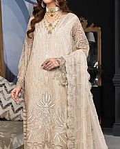 Janique Beige Chiffon Suit- Pakistani Chiffon Dress
