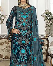 Teal Chiffon Suit- Pakistani Chiffon Dress