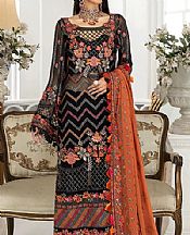 Janique Black Chiffon Suit- Pakistani Chiffon Dress