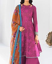 Jazmin Raspberry Rose Lawn Suit- Pakistani Designer Lawn Suits