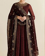 Jazmin Crater Brown Chiffon Suit- Pakistani Chiffon Dress