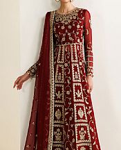 Jazmin Maroon Chiffon Suit- Pakistani Chiffon Dress