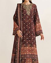 Jazmin Brown Silk Suit- Pakistani Chiffon Dress