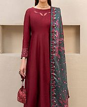 Jazmin Wine Red Lawn Suit- Pakistani Lawn Dress
