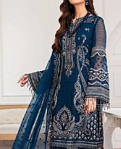 Midnight Blue Chiffon Suit- Pakistani Designer Chiffon Suit