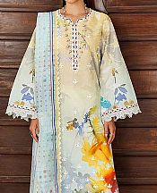 Jazmin Mustard/Turquoise Lawn Suit- Pakistani Designer Lawn Suits