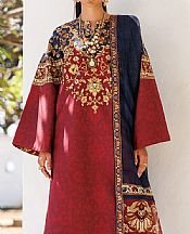 Jazmin Wine Red Lawn Suit- Pakistani Designer Lawn Suits