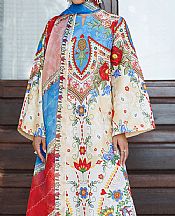 Jazmin Off-white Lawn Suit- Pakistani Lawn Dress