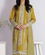 Olive Lawn Suit- Pakistani Designer Lawn Dress