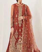 Auburn Red Net Suit- Pakistani Chiffon Dress
