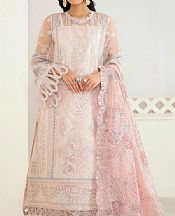 Off-white/Baby Pink Organza Suit- Pakistani Designer Chiffon Suit