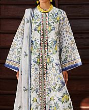 Jazmin Off White Lawn Suit- Pakistani Designer Lawn Suits