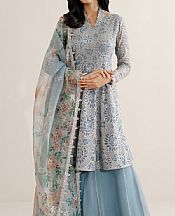 Silver/Blue Chiffon Suit