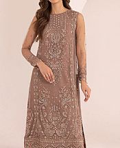 Jazmin Taupe Net Suit- Pakistani Chiffon Dress