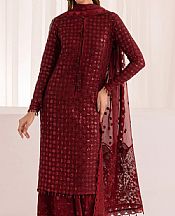 Jazmin Burgundy Raw Silk Suit- Pakistani Chiffon Dress