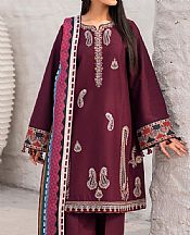 Jazmin Plum Lawn Suit- Pakistani Lawn Dress