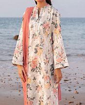 Jazmin Ivory/Coral Lawn Suit- Pakistani Lawn Dress