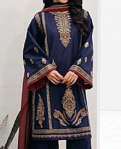Navy Blue Lawn Suit