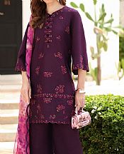 Jazmin Plum Lawn Suit- Pakistani Lawn Dress