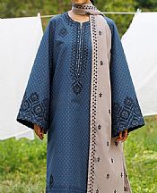 Jazmin Oxford Blue Lawn Suit- Pakistani Designer Lawn Suits