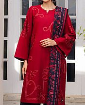 Jazmin Red/Black Lawn Suit- Pakistani Lawn Dress