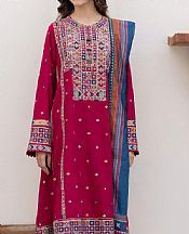 Jazmin Crimson Slub Suit- Pakistani Winter Dress