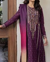 Jazmin Plum Slub Suit- Pakistani Winter Dress