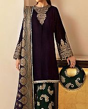 Jazmin Purple/Green Velvet Suit- Pakistani Winter Dress