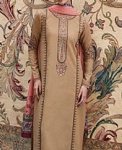 Jugnu Beige Karandi Suit- Pakistani Winter Clothing