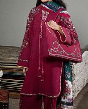 Jugnu Magenta Karandi Suit- Pakistani Winter Clothing