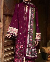 Jugnu Purple Karandi Suit- Pakistani Winter Dress
