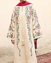 Jugnu Off-white Karandi Suit- Pakistani Winter Dress