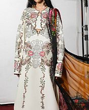 Jugnu Off-white Cotton Suit- Pakistani Lawn Dress