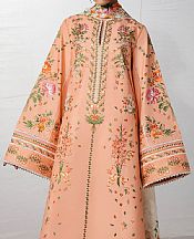 Jugnu Peach Cotton Suit- Pakistani Designer Lawn Suits