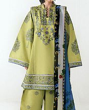 Jugnu Light Green Cotton Suit- Pakistani Lawn Dress