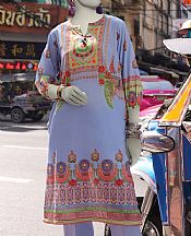Junaid Jamshed Cadet Blue Lawn Suit (2 Pcs)- Pakistani Lawn Dress